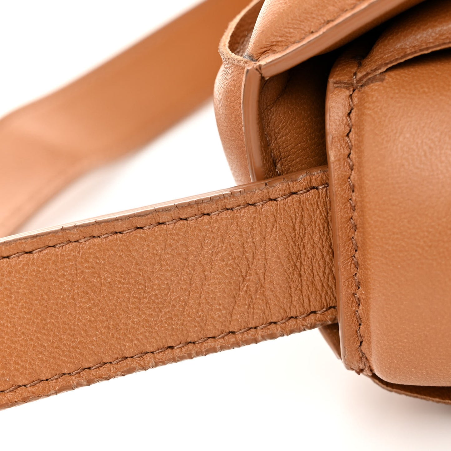 Nappa Maxi Intreccio Padded Cassette Crossbody Bag Caramel