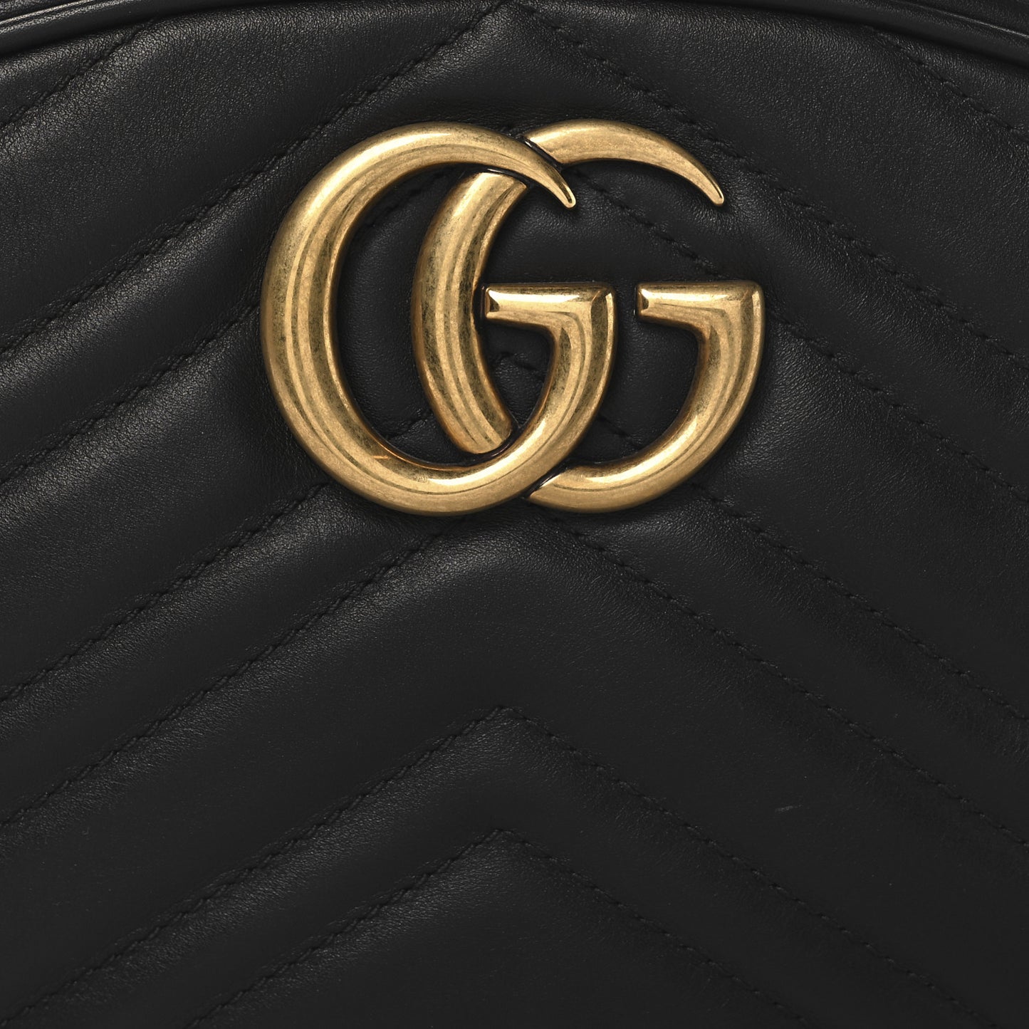 Calfskin Matelasse GG Marmont Belt Bag 85 34 Black
