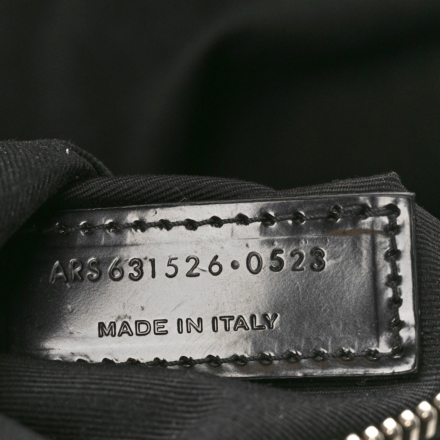 Patent Calfskin Large Thin Sac De Jour Black