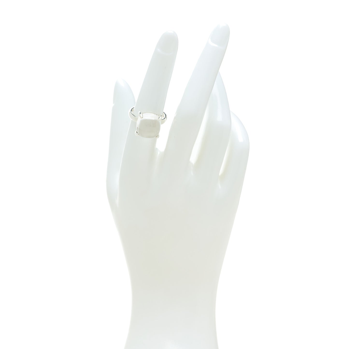 Sterling Silver Clear Quartz 12mm Paloma's Sugar Stacks Ring 52 6