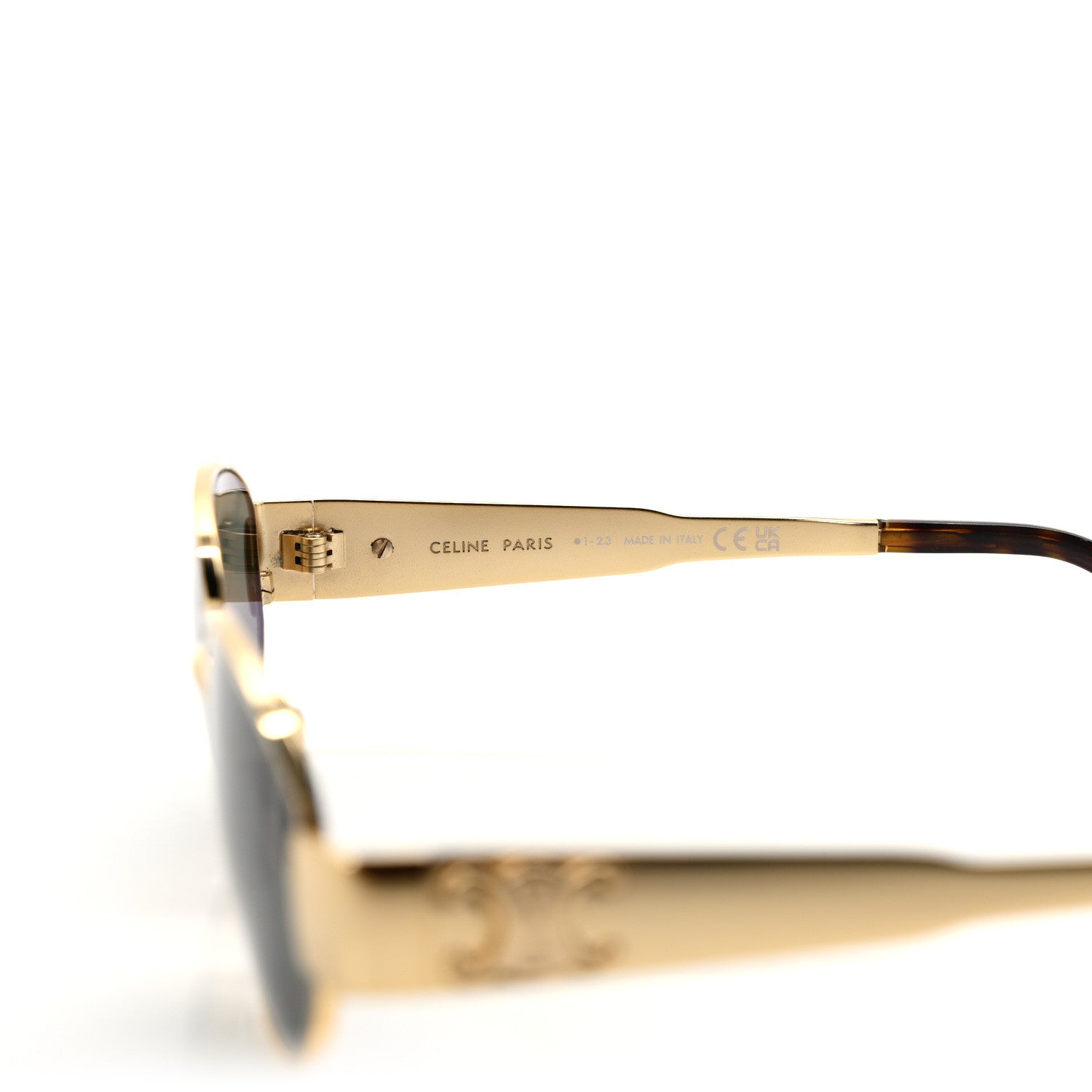 Celine Metal Triomphe 01 Sunglasses CL40235U Gold Green 5 of 7