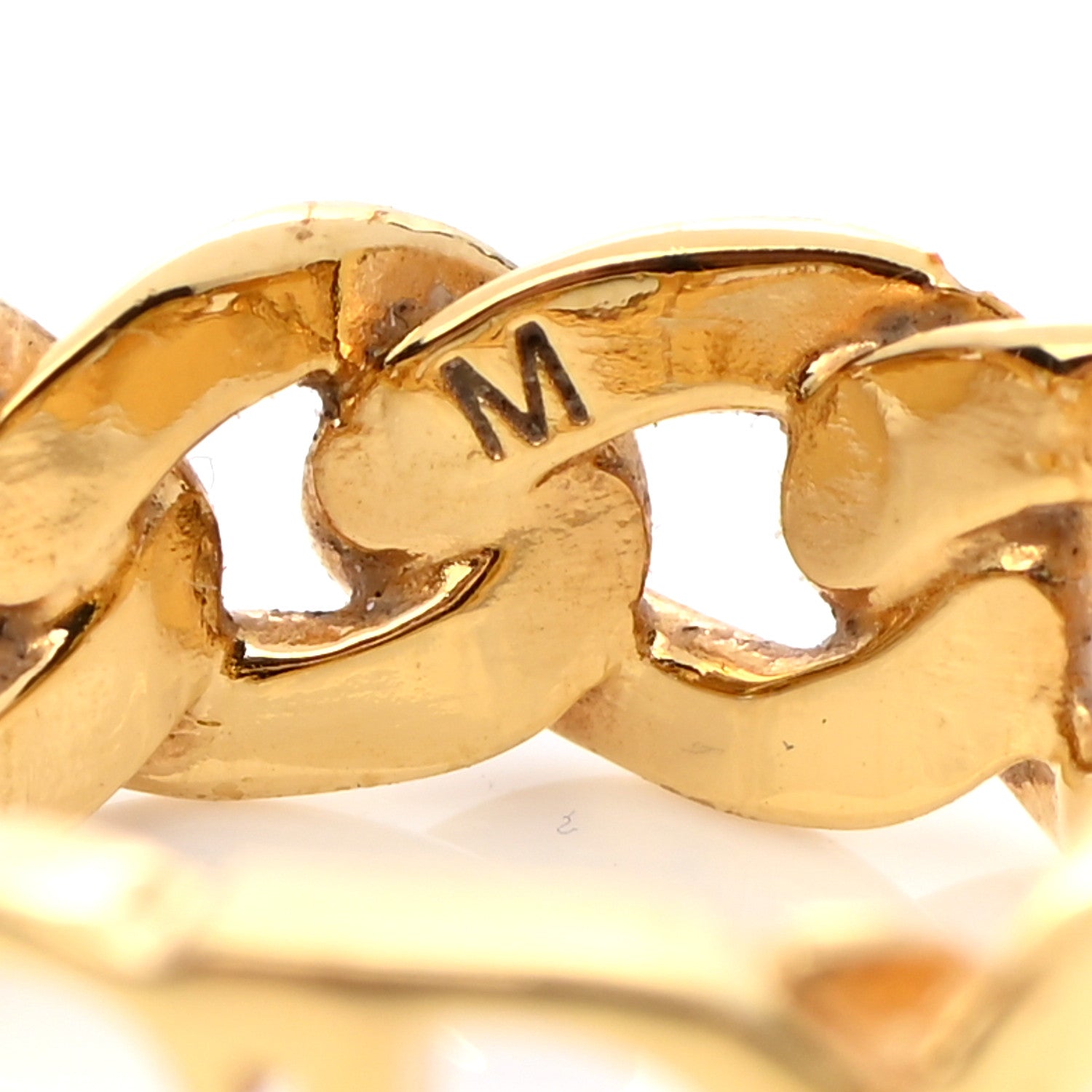 Christian Dior Metal Danseuse Etoile Chain Ring M Gold 5 of 6