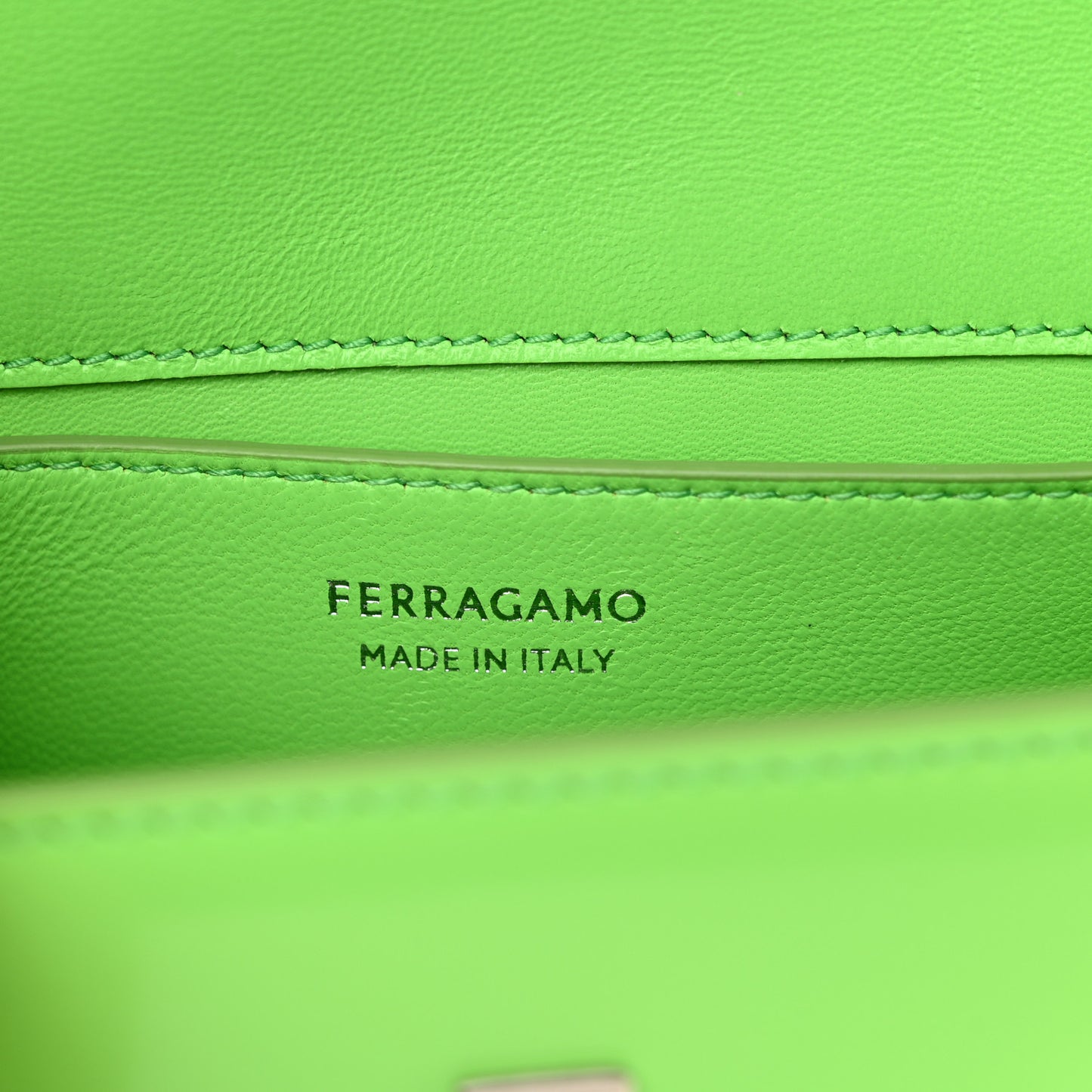 Calfskin Geometric Shoulder Bag Green