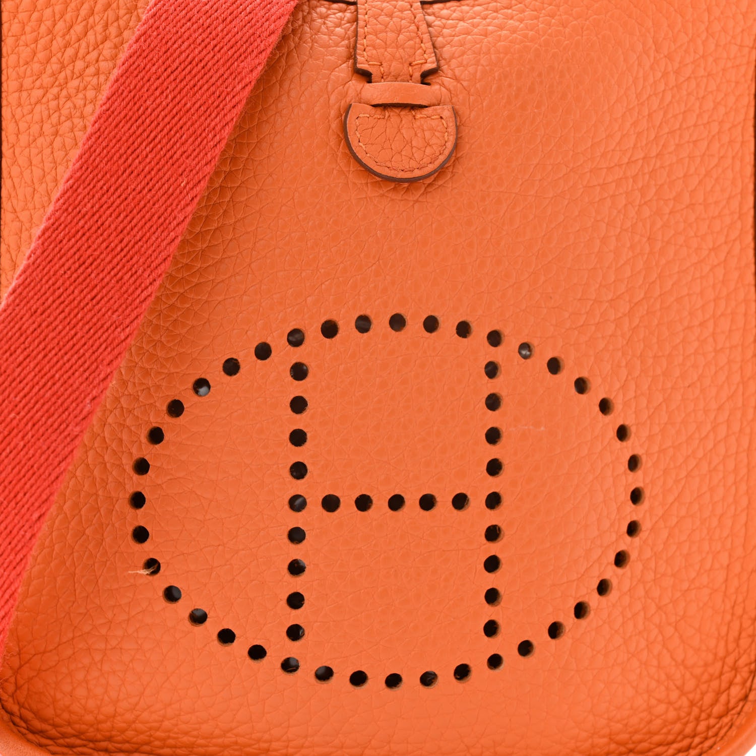Hermes Taurillon Clemence Amazone Evelyne TPM Orange Peony 8 of 11