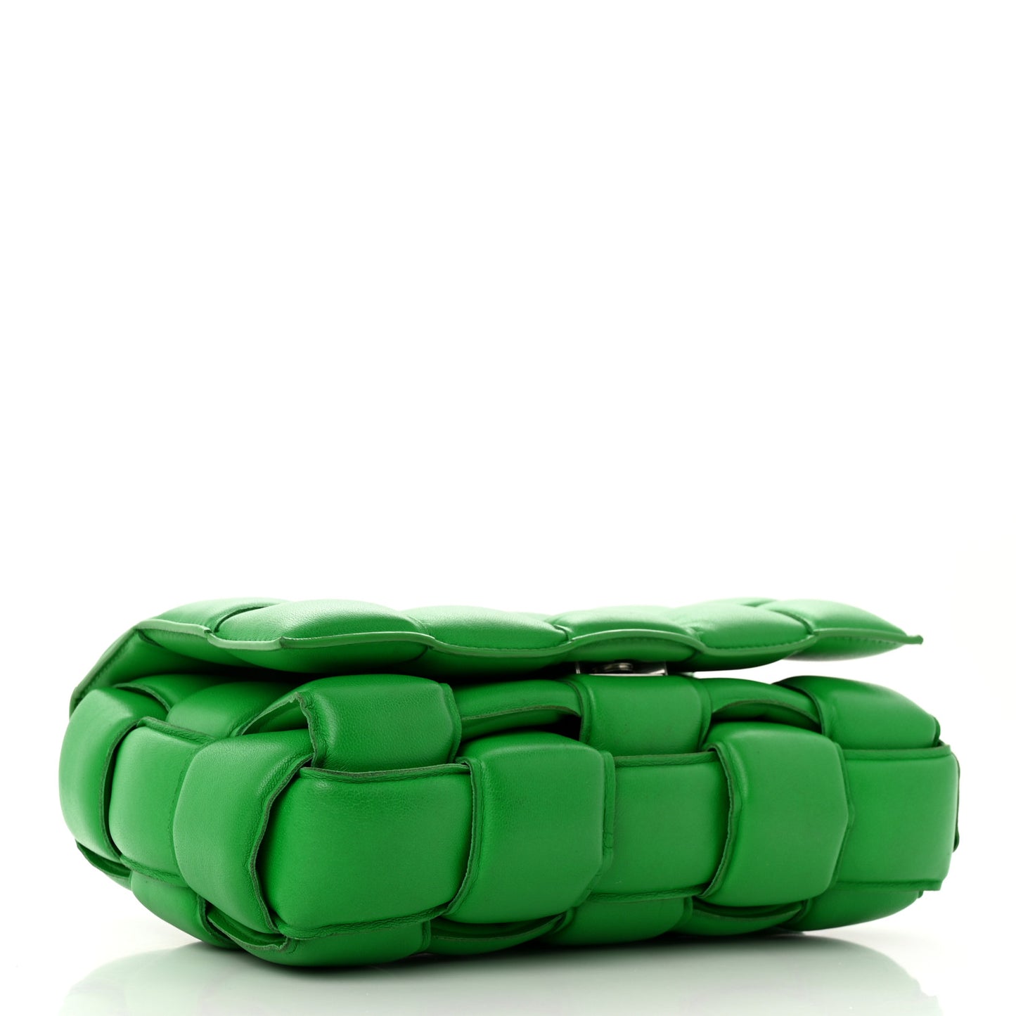 Nappa Maxi Intreccio Padded Cassette Crossbody Bag Grass