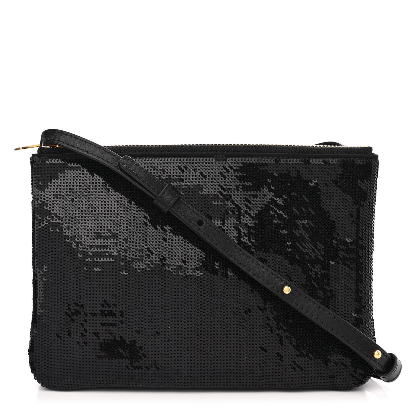 Sequin Small Trio Crossbody Bag Black