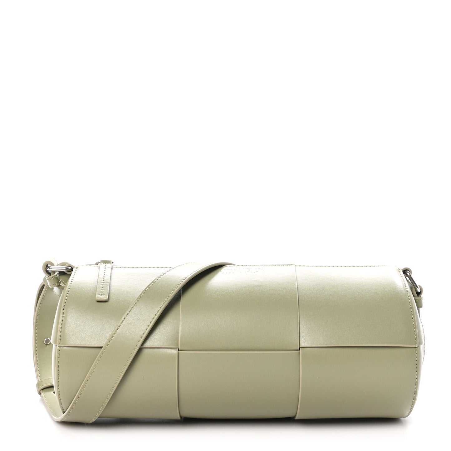Calfskin Maxi Intreccio Medium Canette Crossbody Bag Green