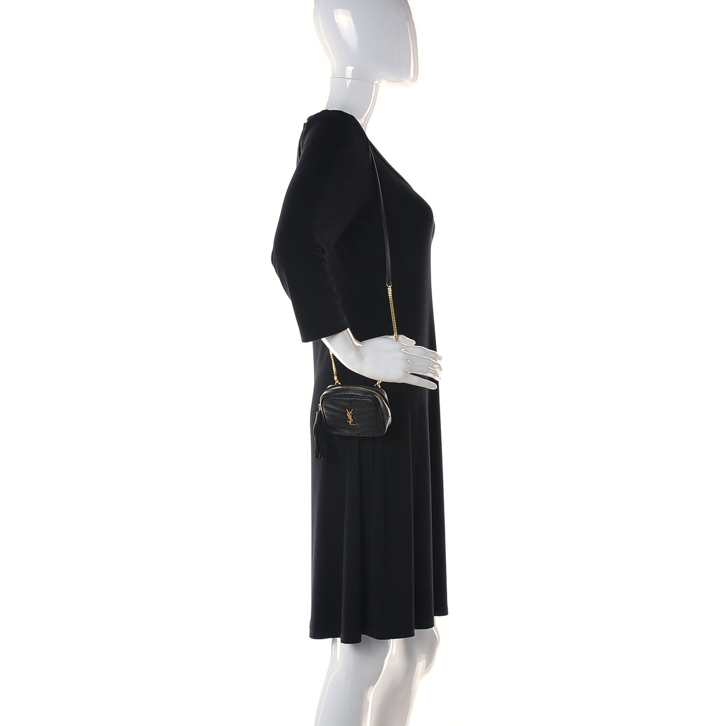 Grain De Poudre Matelasse Monogram Baby Lou Camera Bag Black