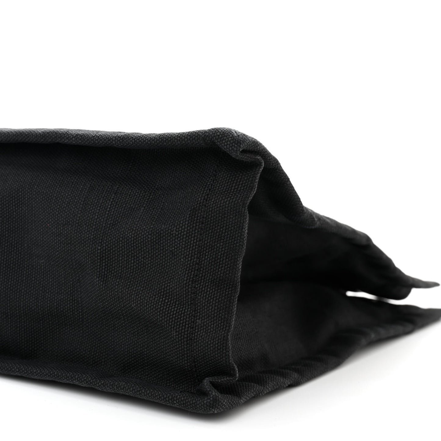 Raffia Linen Calfskin Rive Gauche Tote Black
