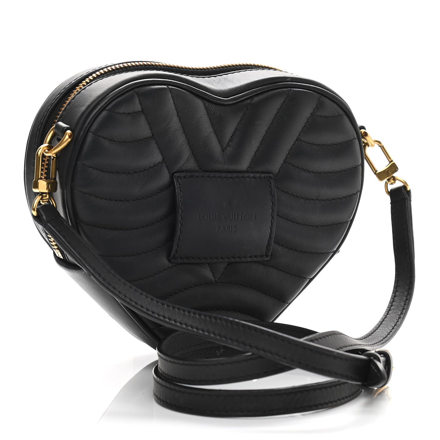 Calfskin New Wave Heart Bag Black
