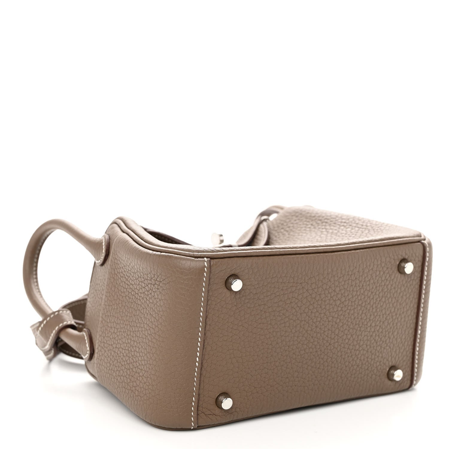 Hermes Taurillon Clemence Mini Lindy 20 Etoupe 4 of 10