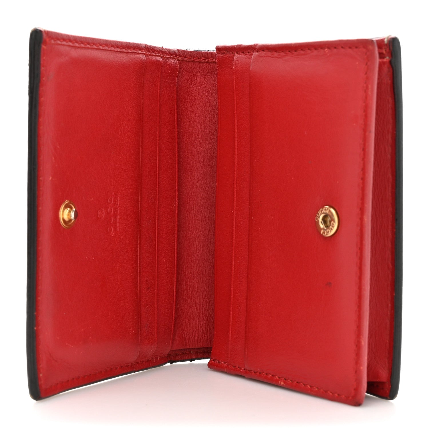 Gucci GG Supreme Monogram Blooms Card Case Wallet Beige Blue Navy Hibiscus Red 6 of 13