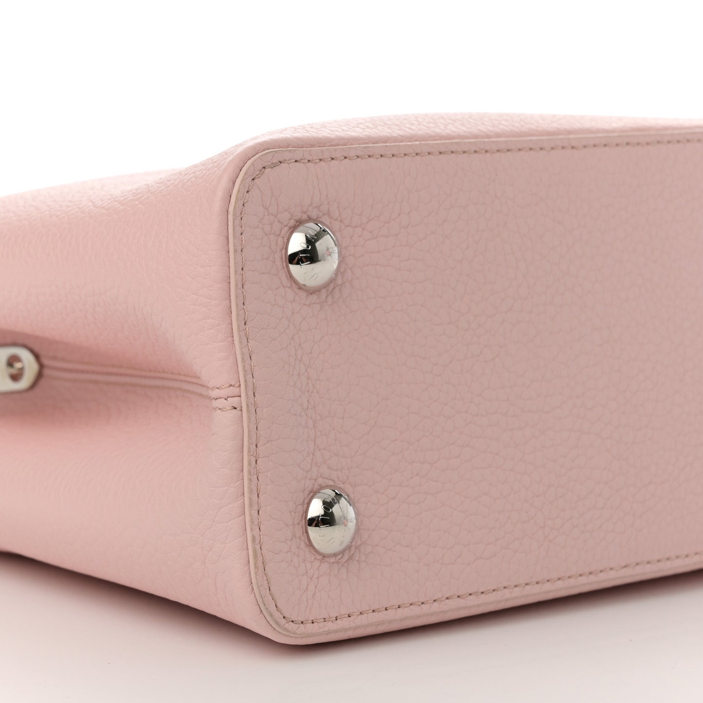 Taurillon Braided Capucines MM Light Pink