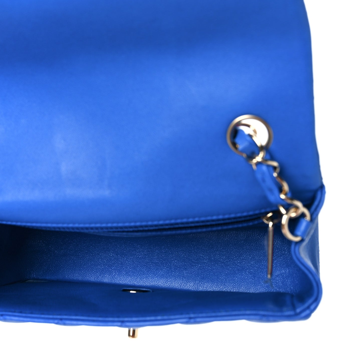 Lambskin Quilted Mini Rectangular Flap Royal Blue
