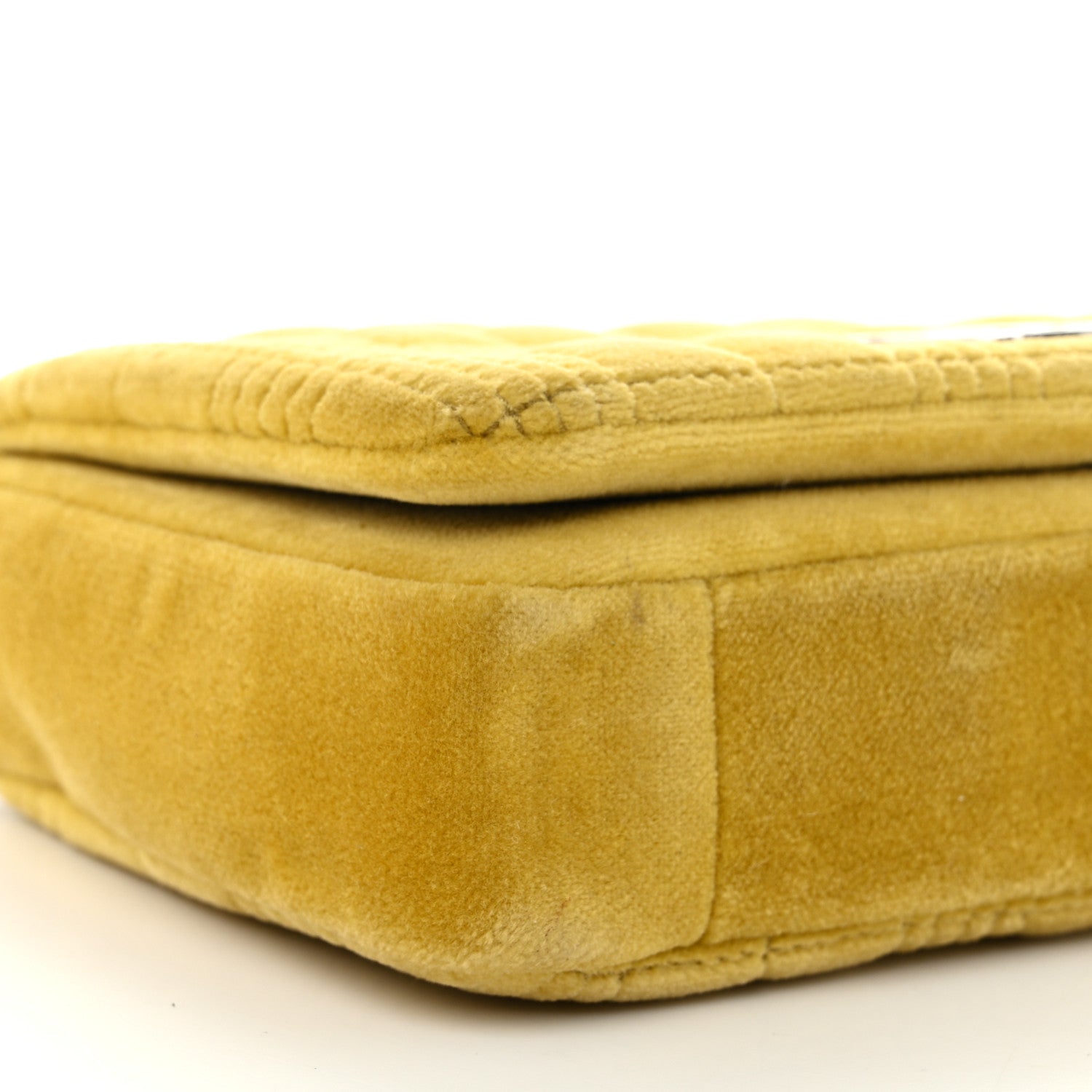 Burberry Velvet Quilted Mini Lola Bag Yellow 9 of 10