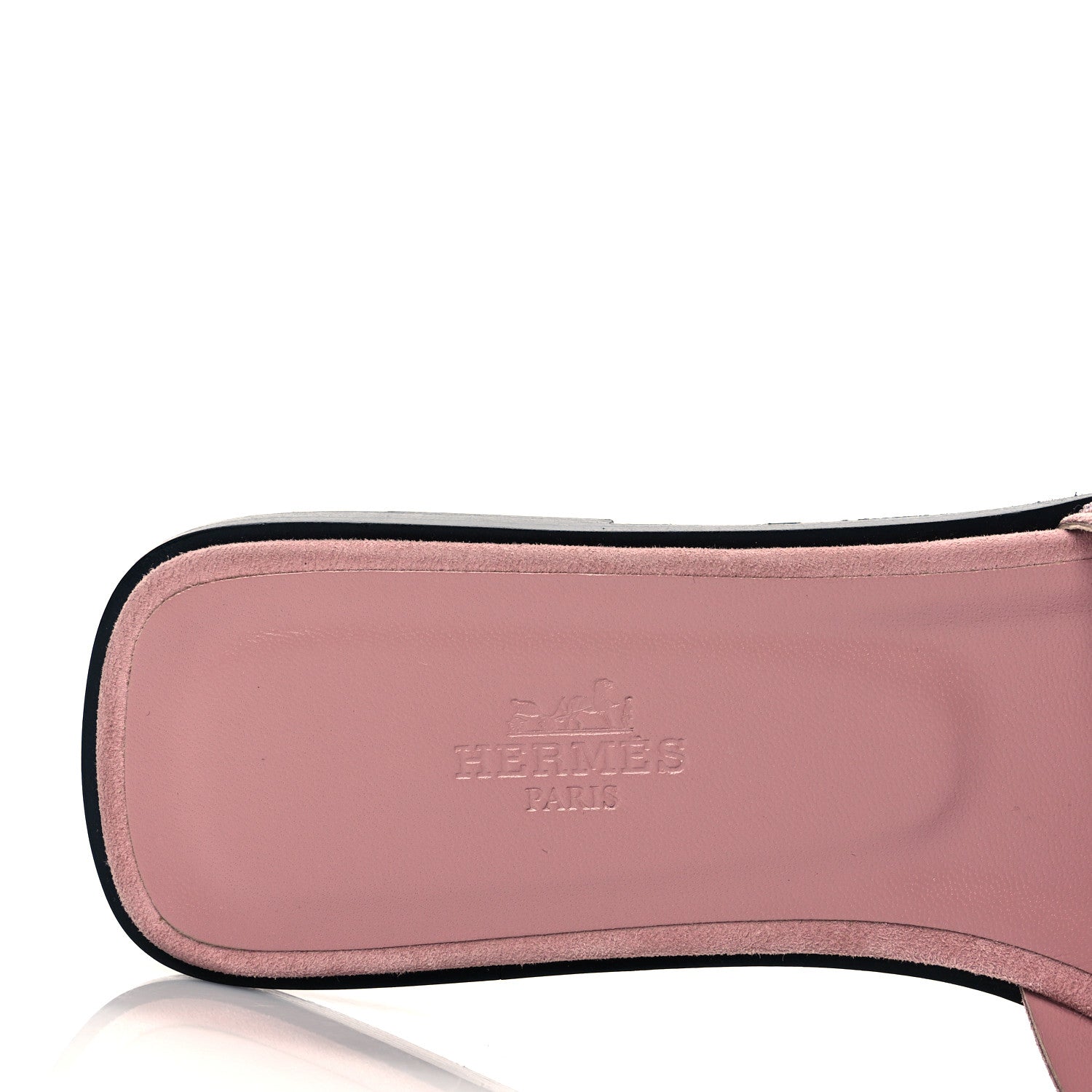 Hermes Suede Goatskin Crystal Powder Oran Sandals 38.5 Rose 7 of 9