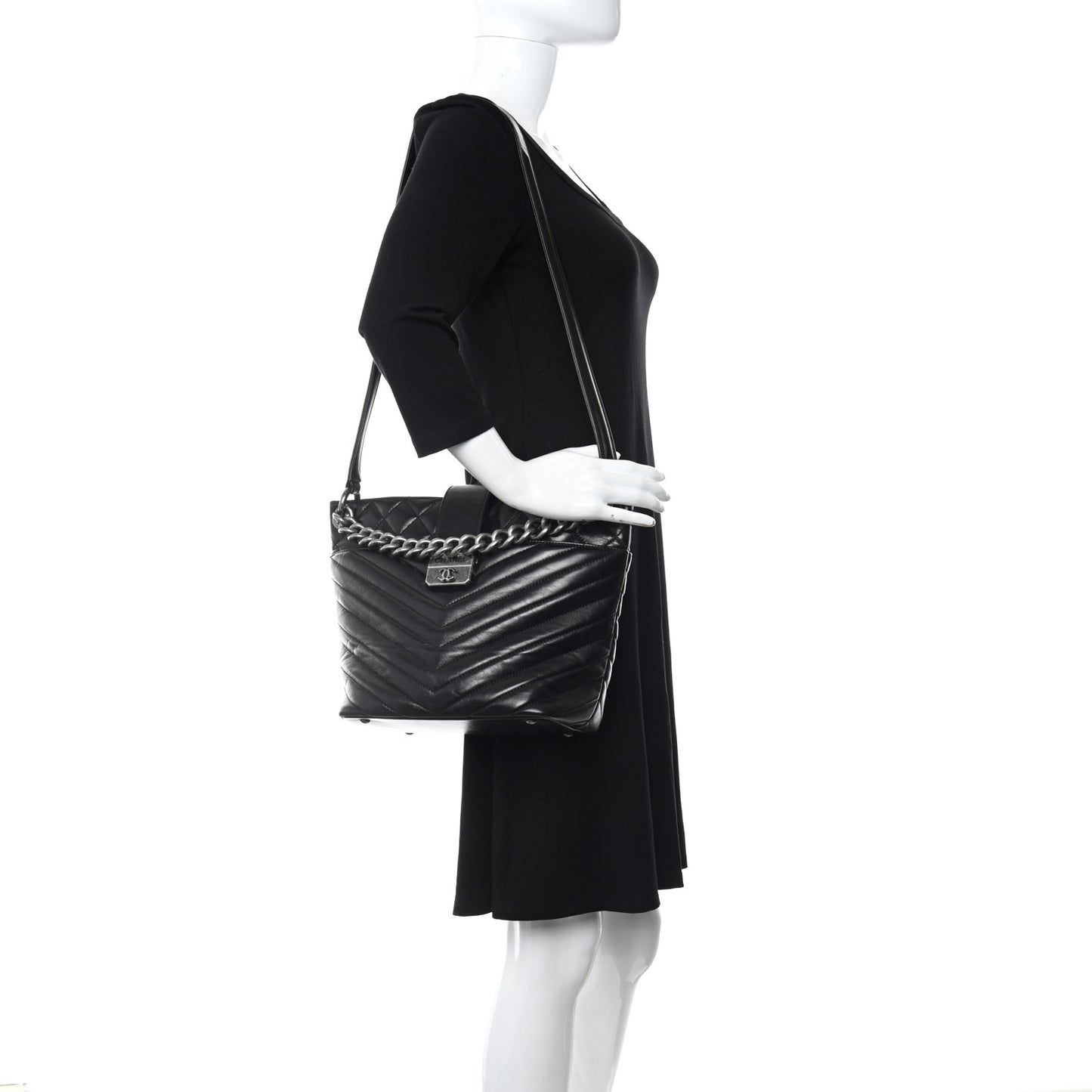 Aged Calfskin Quilted Mad About Quilting Small Hobo Black