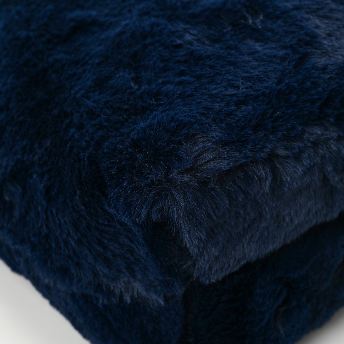 Faux Fur Mini Bucket Bag Blueberry