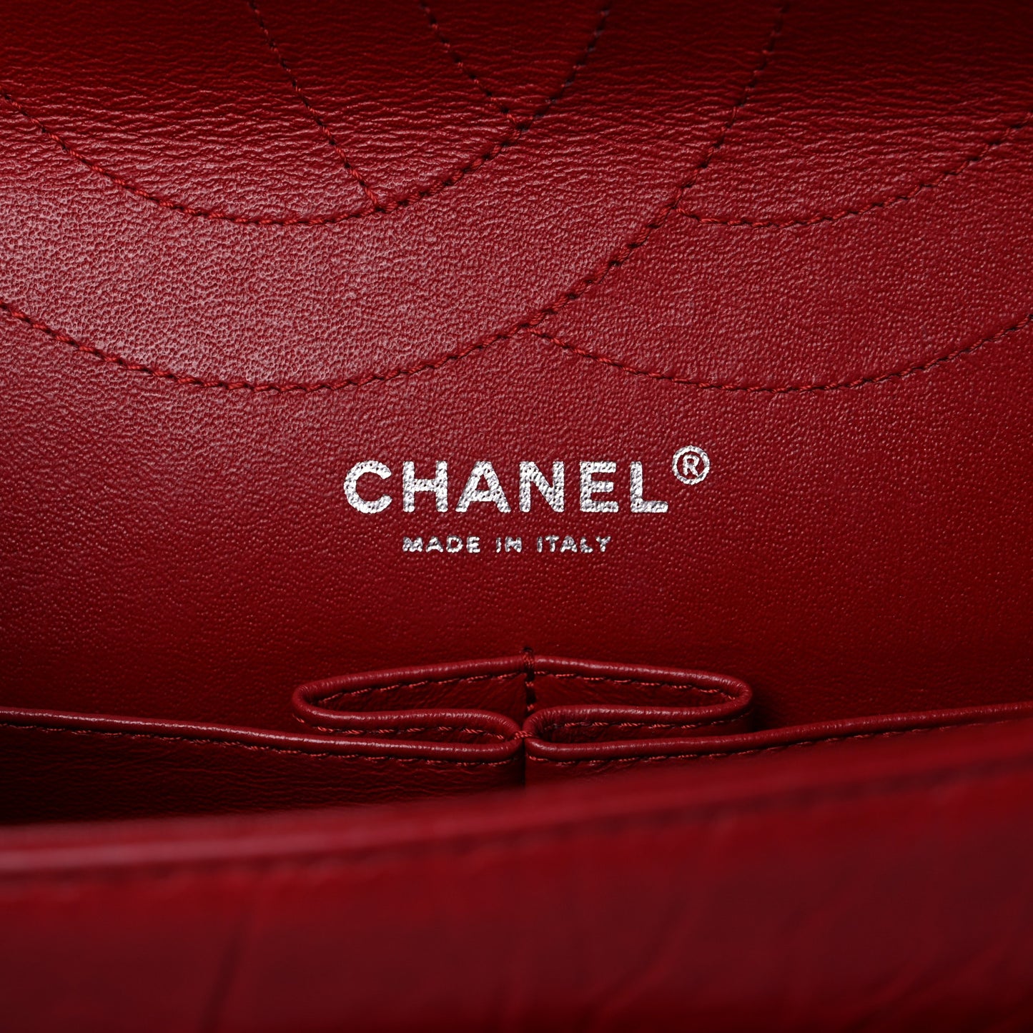 Aged Calfskin Quilted 2.55 Reissue 227 Flap Red