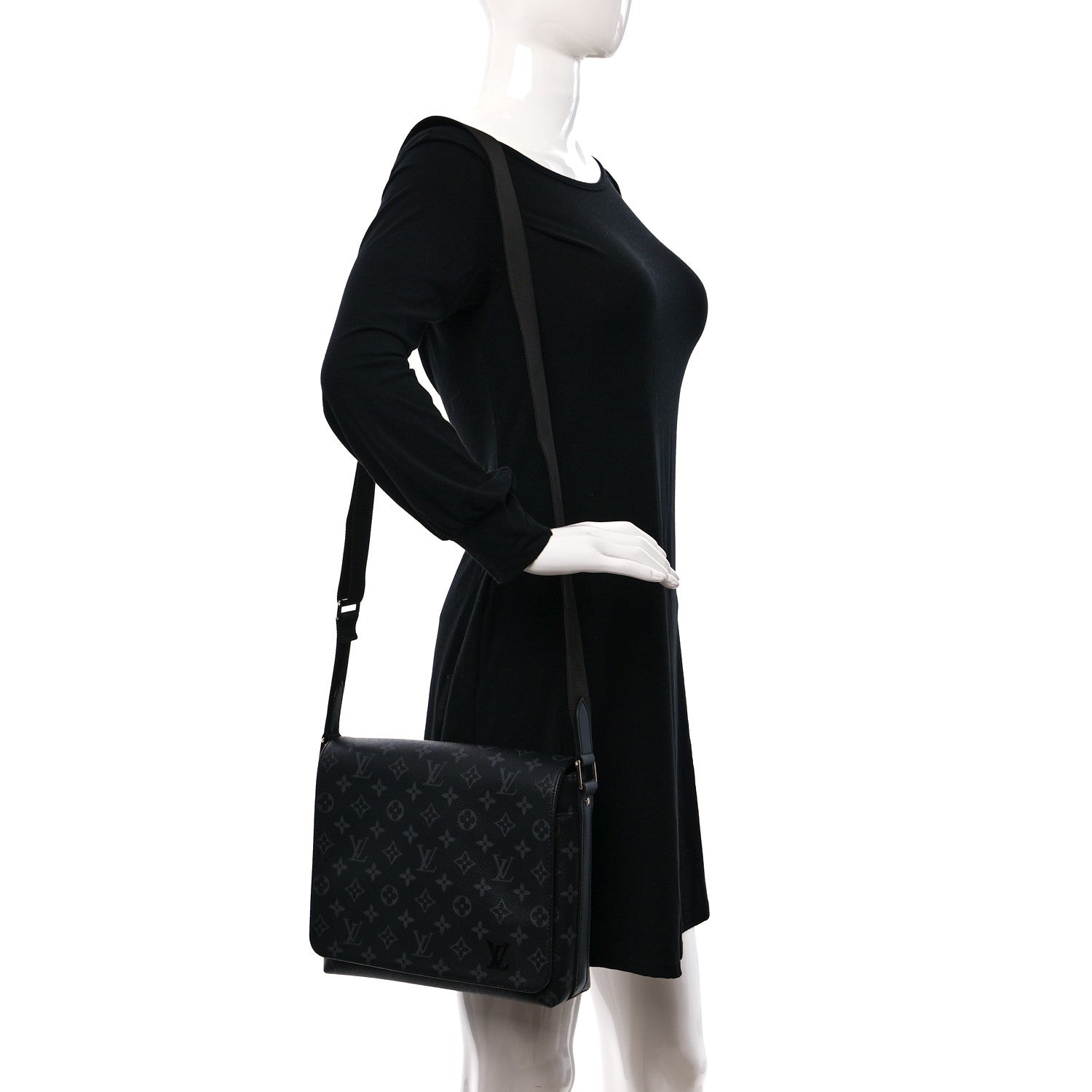 Louis Vuitton Monogram Eclipse District PM Black 2 of 8