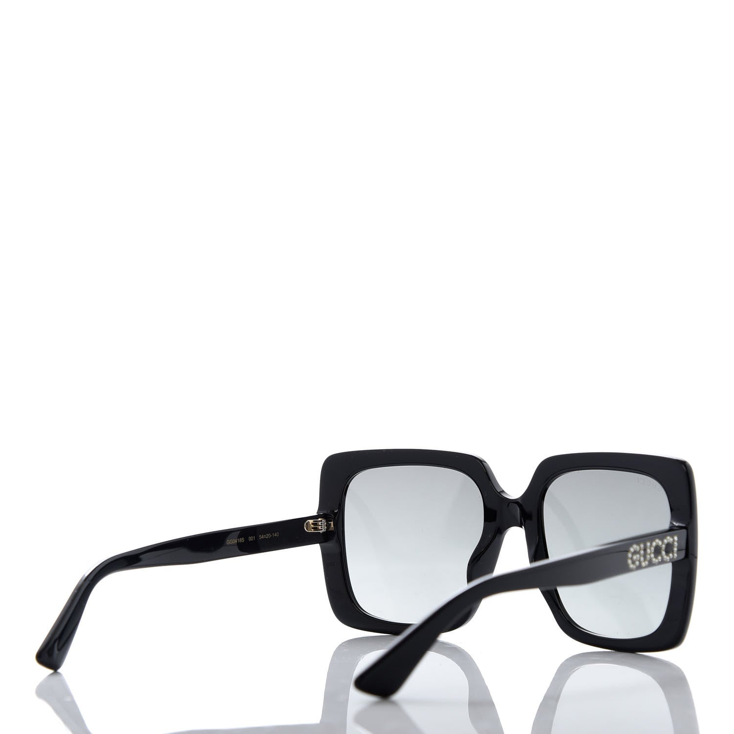 Gucci Crystal Square Frame GG Sunglasses GG0418S Black 4 of 8