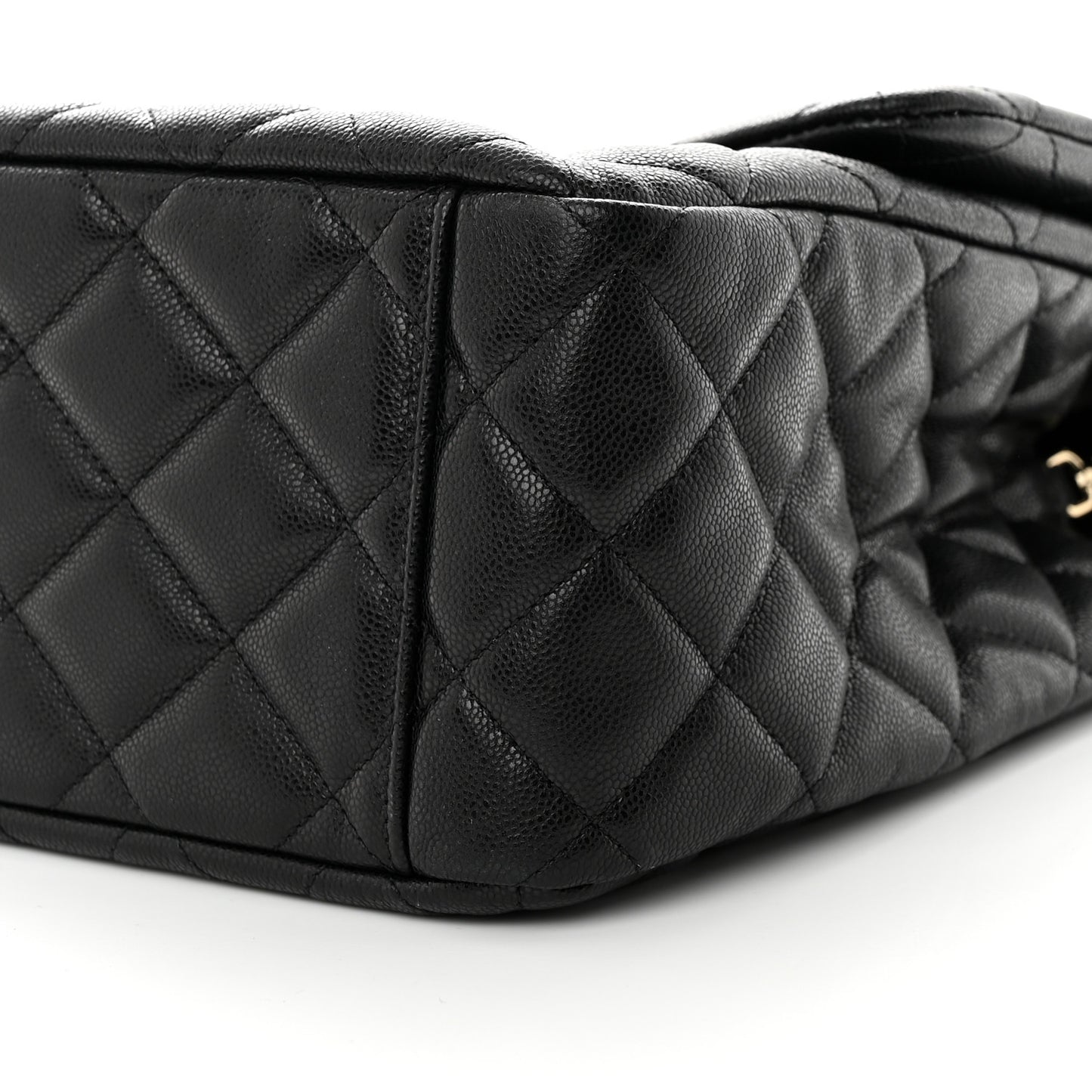 Caviar Quilted XXL Travel Flap Bag Black