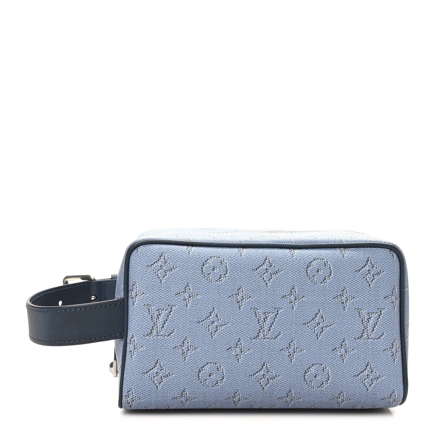 Louis Vuitton Monogram Heritage Locker Dopp Kit Toilet Pouch Blue