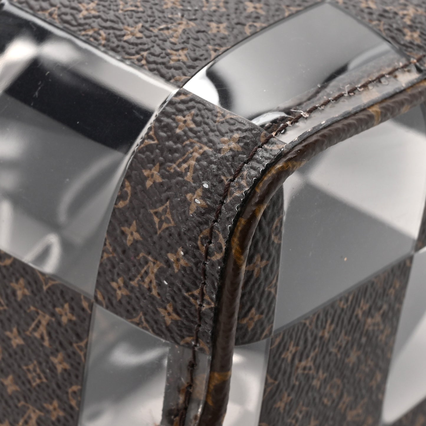 PVC Monogram Chess Keepall Bandouliere 25