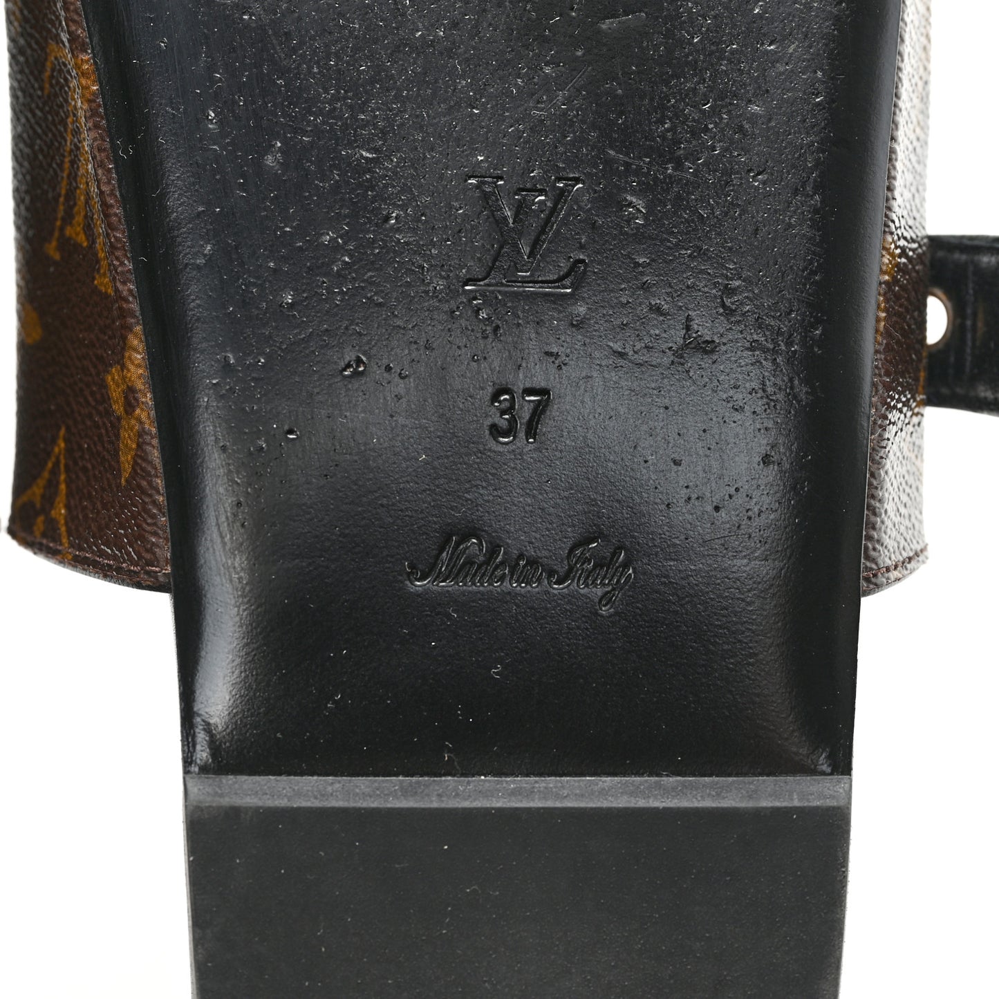 Monogram Patch Work World Tour Bom Dia Flat Mule 37 Black