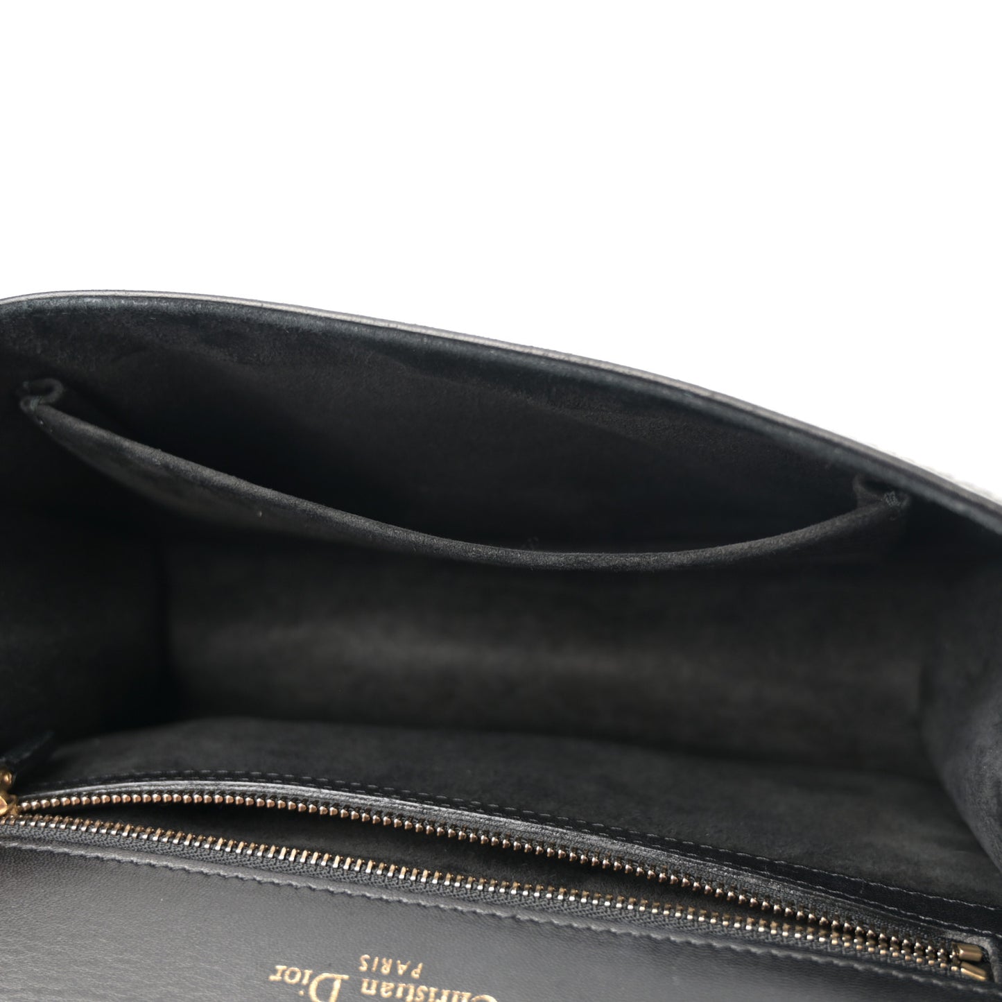 Lambskin Studded Medium Diorama Flap Bag Black