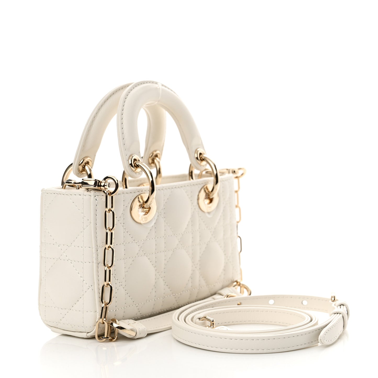 Lambskin Cannage Micro Lady D-Joy Latte