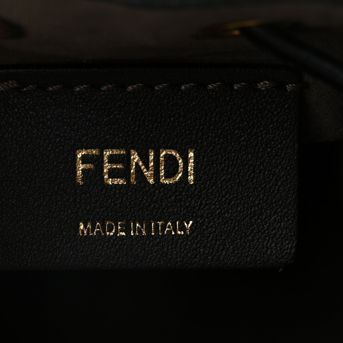 Vitello Liberty F is Fendi Bi-Color FF 1974 Embossed Mini Mon Tresor Bucket Bag Maya Black