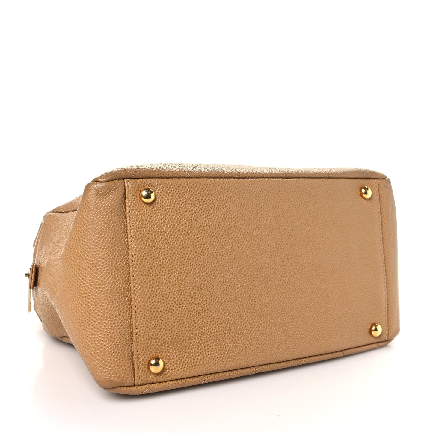 Caviar Quilted Petit Timeless Tote PTT Dark Beige