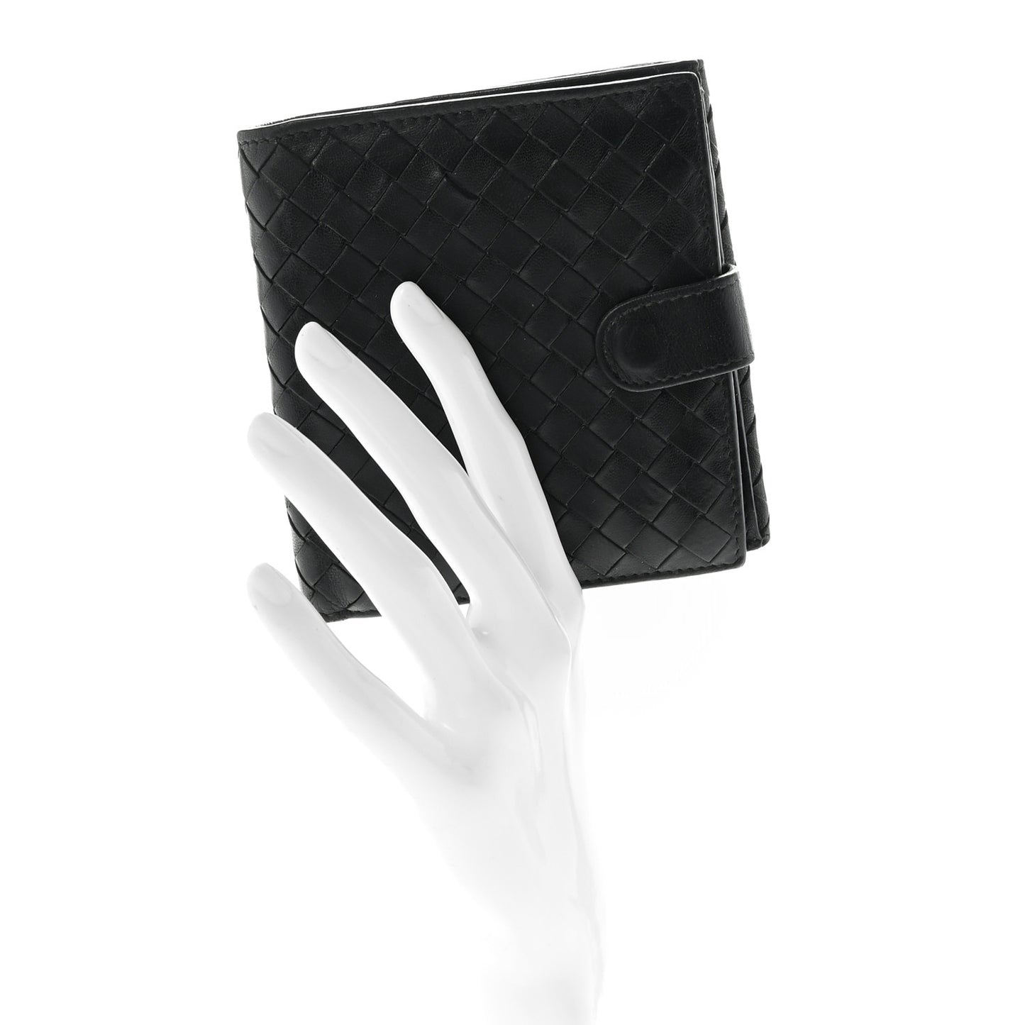Nappa Intrecciato French Flap Wallet Black