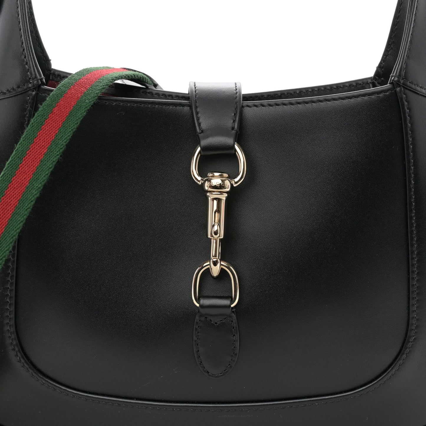 Calfskin Small Jackie Shoulder Bag Black