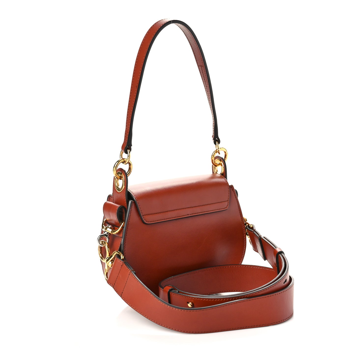 Calfskin Small Tess Bag Sepia Brown