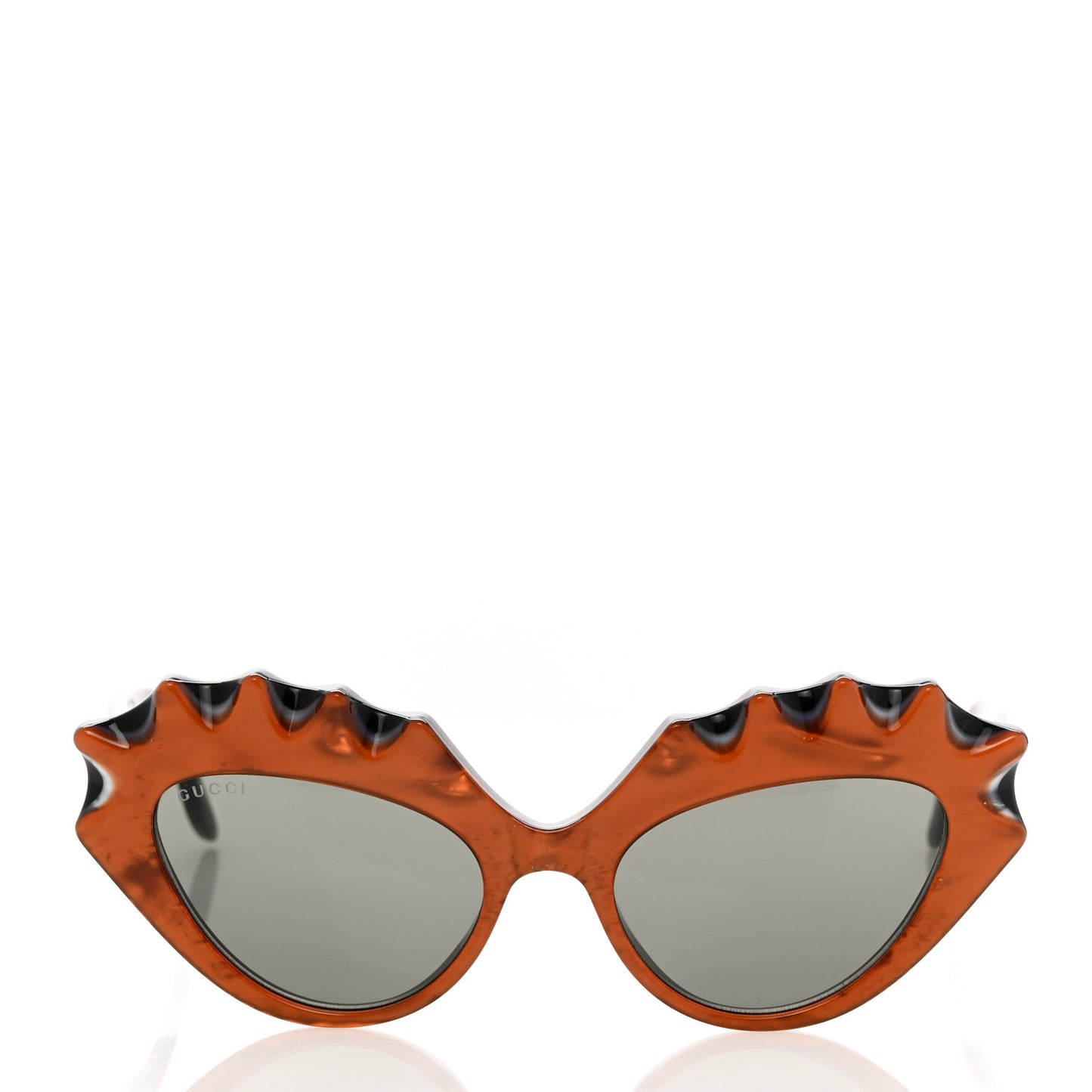 Acetate Cat Eye Sunglasses GG0781S Orange Black