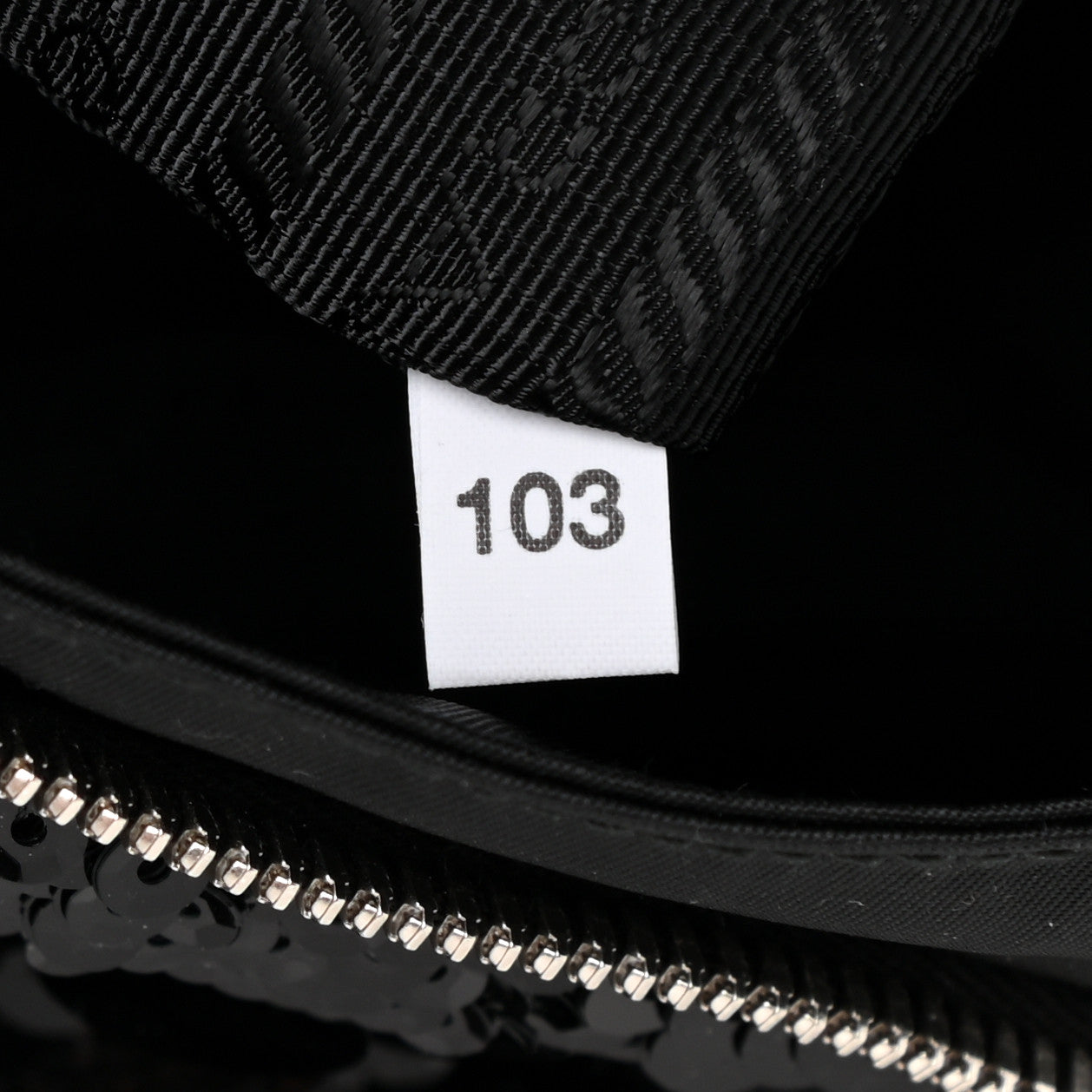 Prada Paillettes Vitello Signaux Bag Black 7 of 10