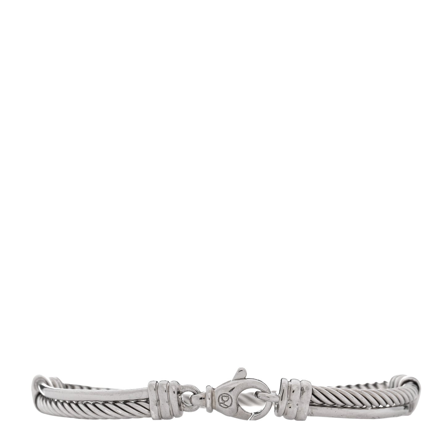 Sterling Silver Diamond 3mm Crossover Bracelet