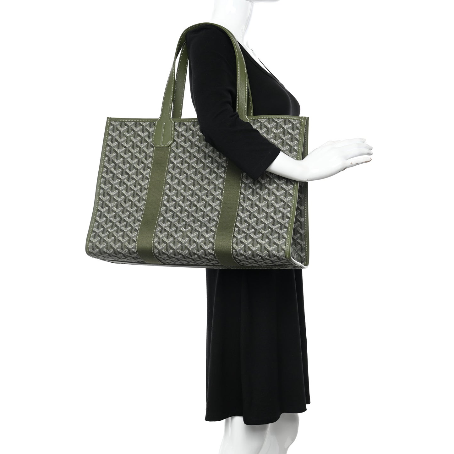 Goyardine Villette MM Tote Khaki