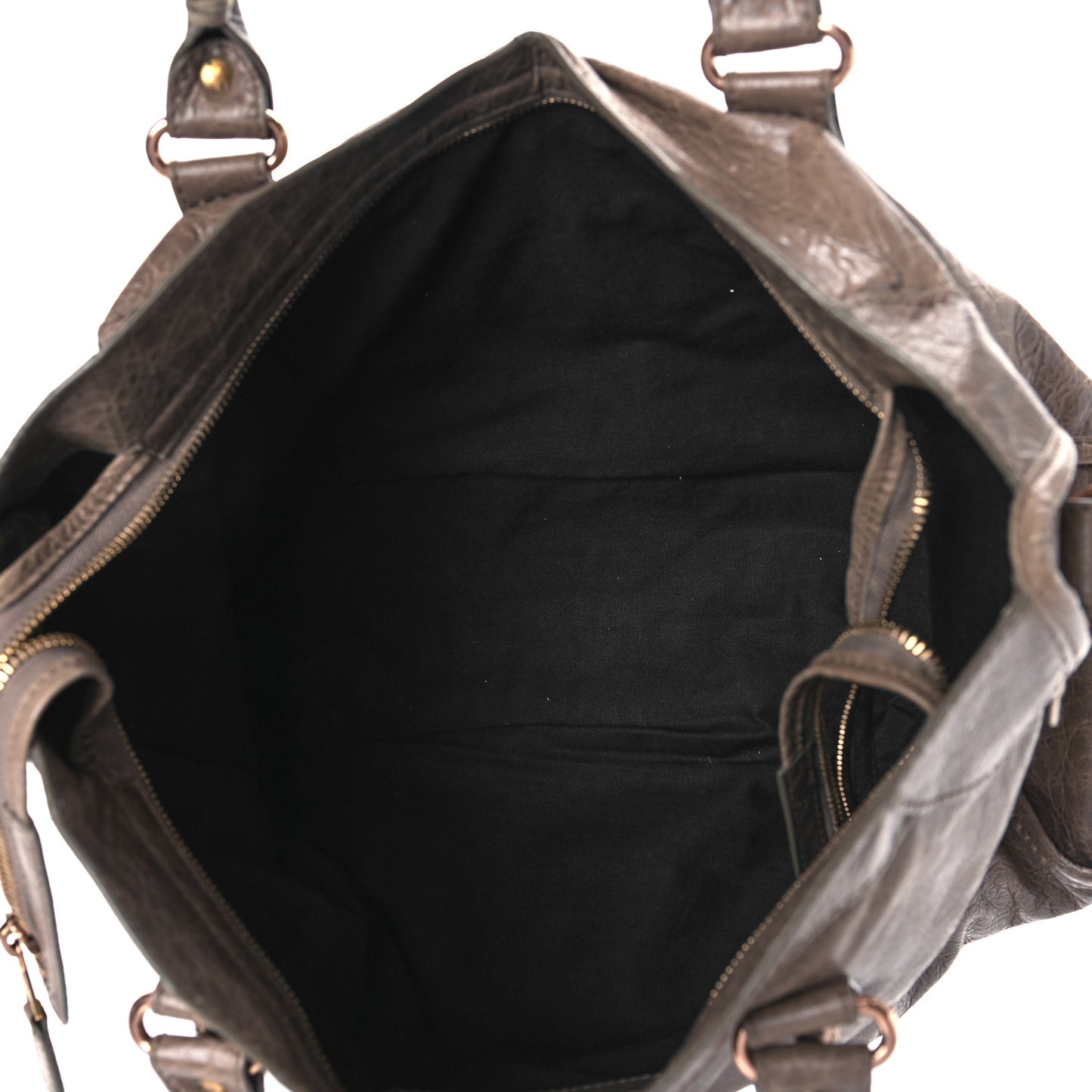 Agneau Giant 12 Rose Gold Hardware City Gris Poivre