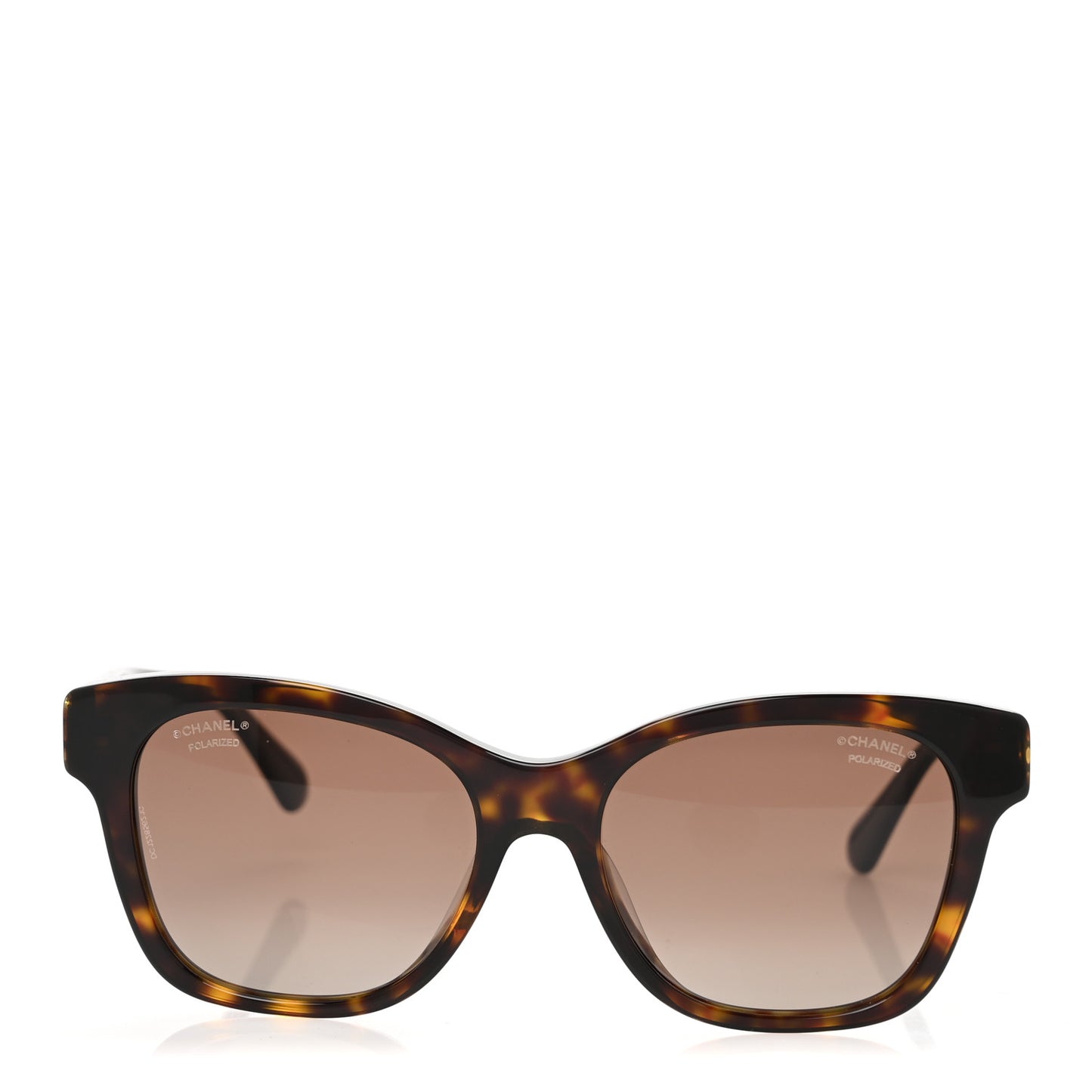 Acetate Polarized Pearl CC Square Sunglasses 5482-H-A Dark Havana