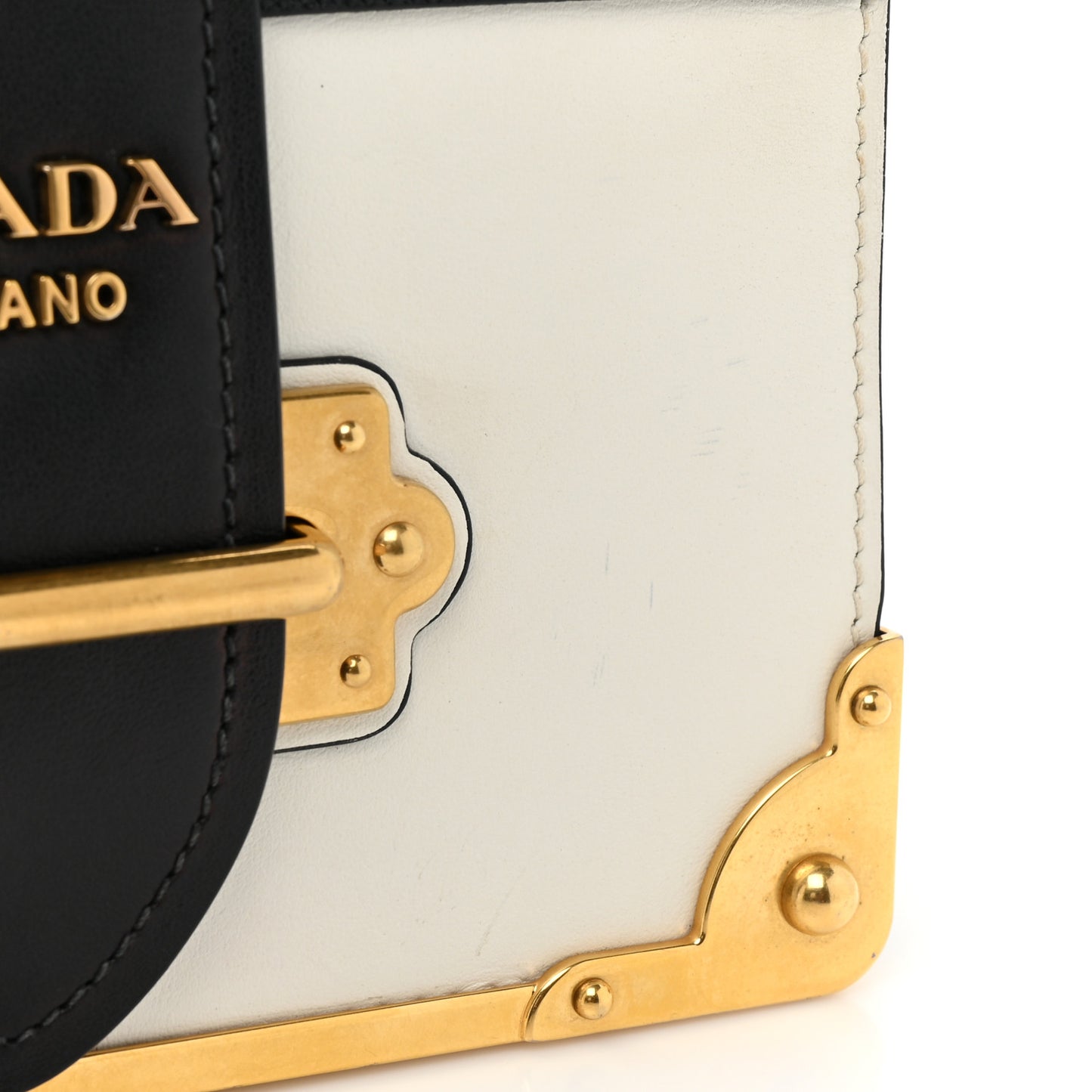 City Calf Saffiano Cahier Bag Talco Black