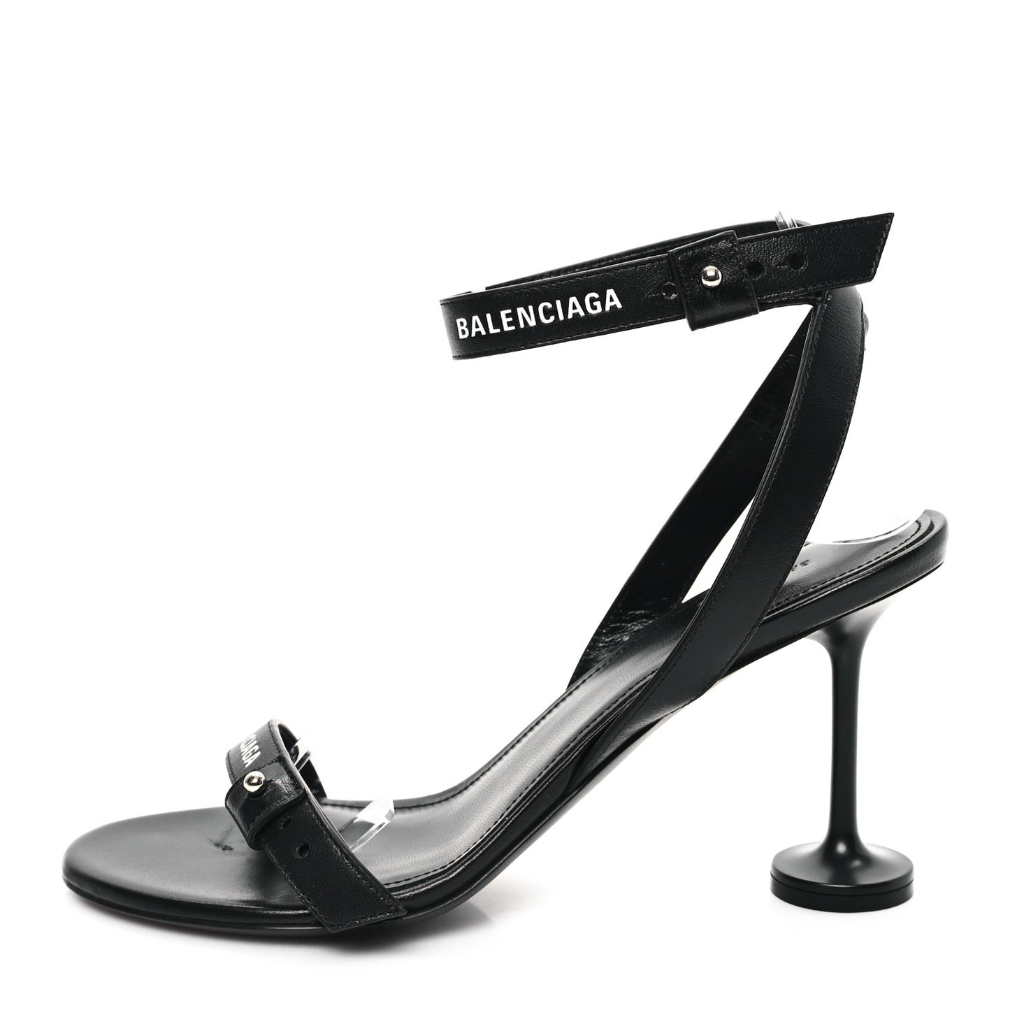 Calfskin Logo Afterhour 90mm Sandal 36 Black