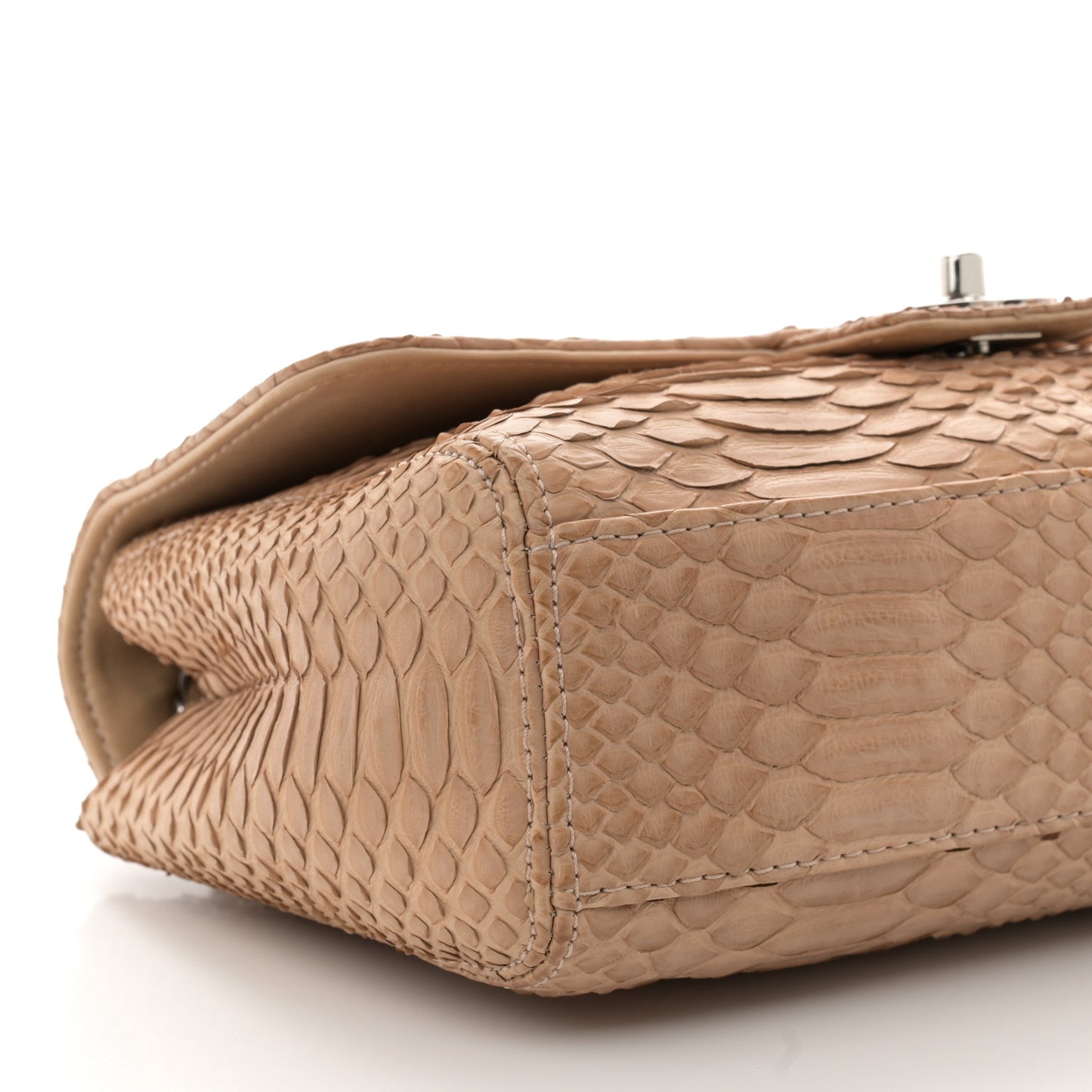 Snakeskin Medium Soho Tassel Flap Beige