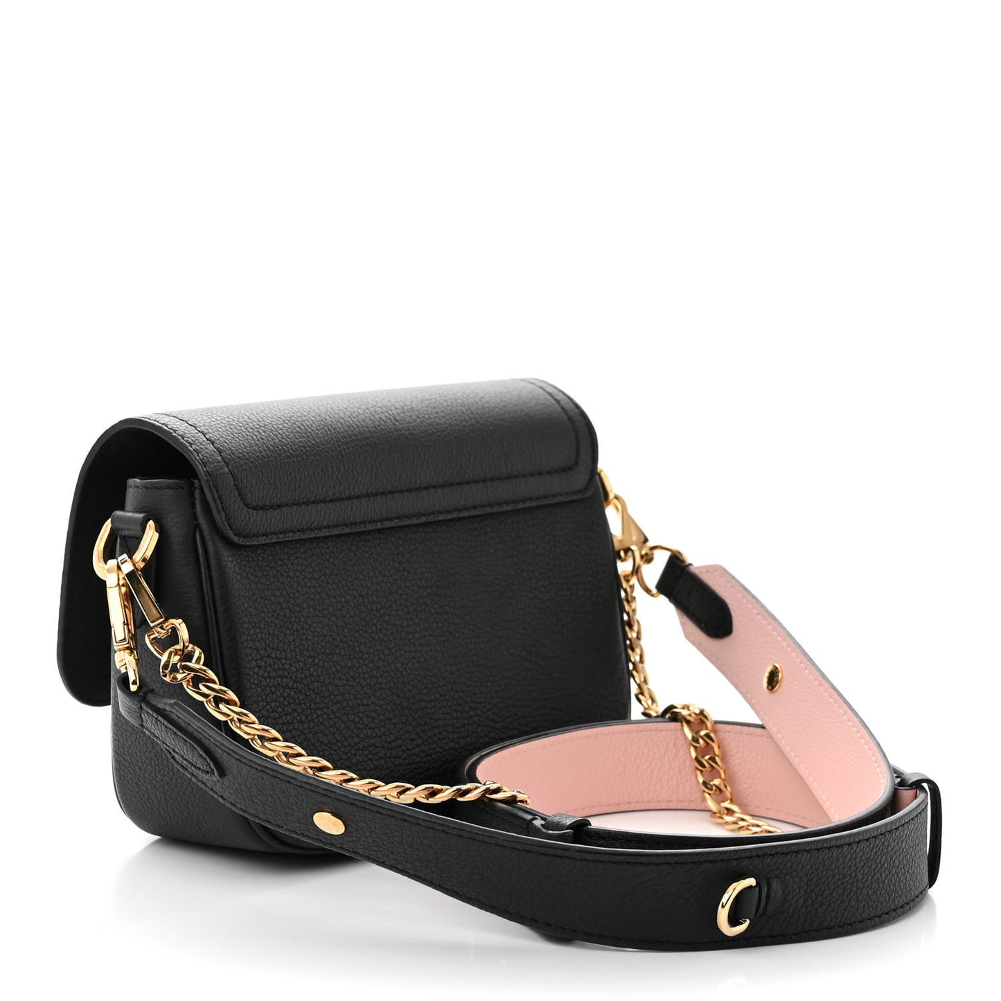 Grained Calfskin Lockme Tender Black