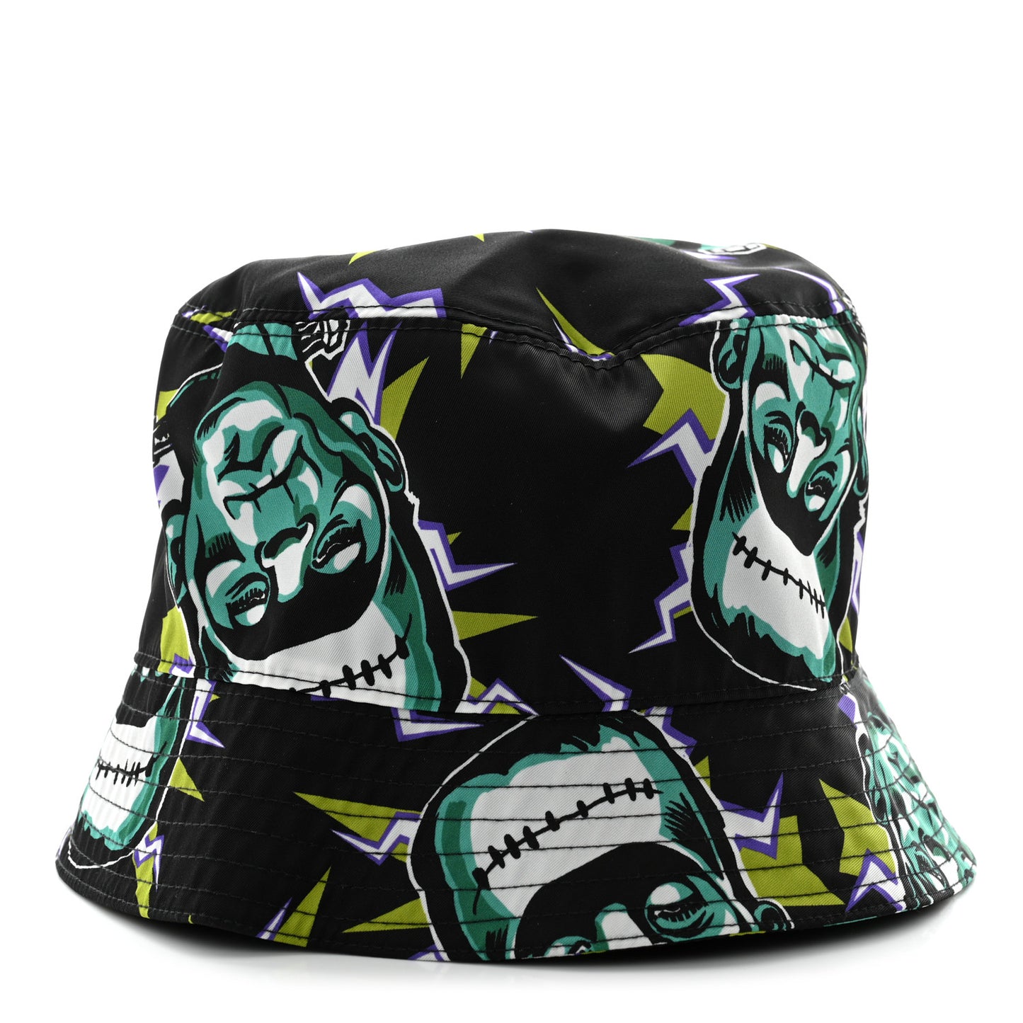 X UNIVERSAL STUDIOS Nylon Frankenstein Print Bucket Hat L Black