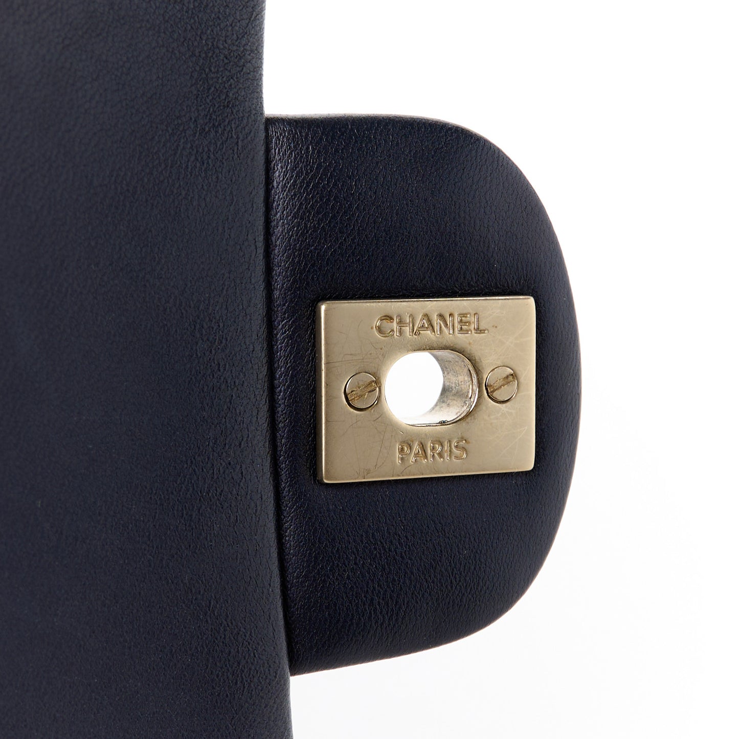 Lambskin Quilted Mini Square Flap Navy