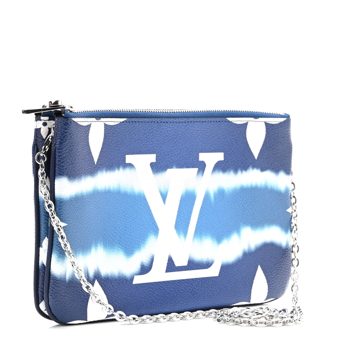 Monogram Giant Escale Double Zip Pochette Blue