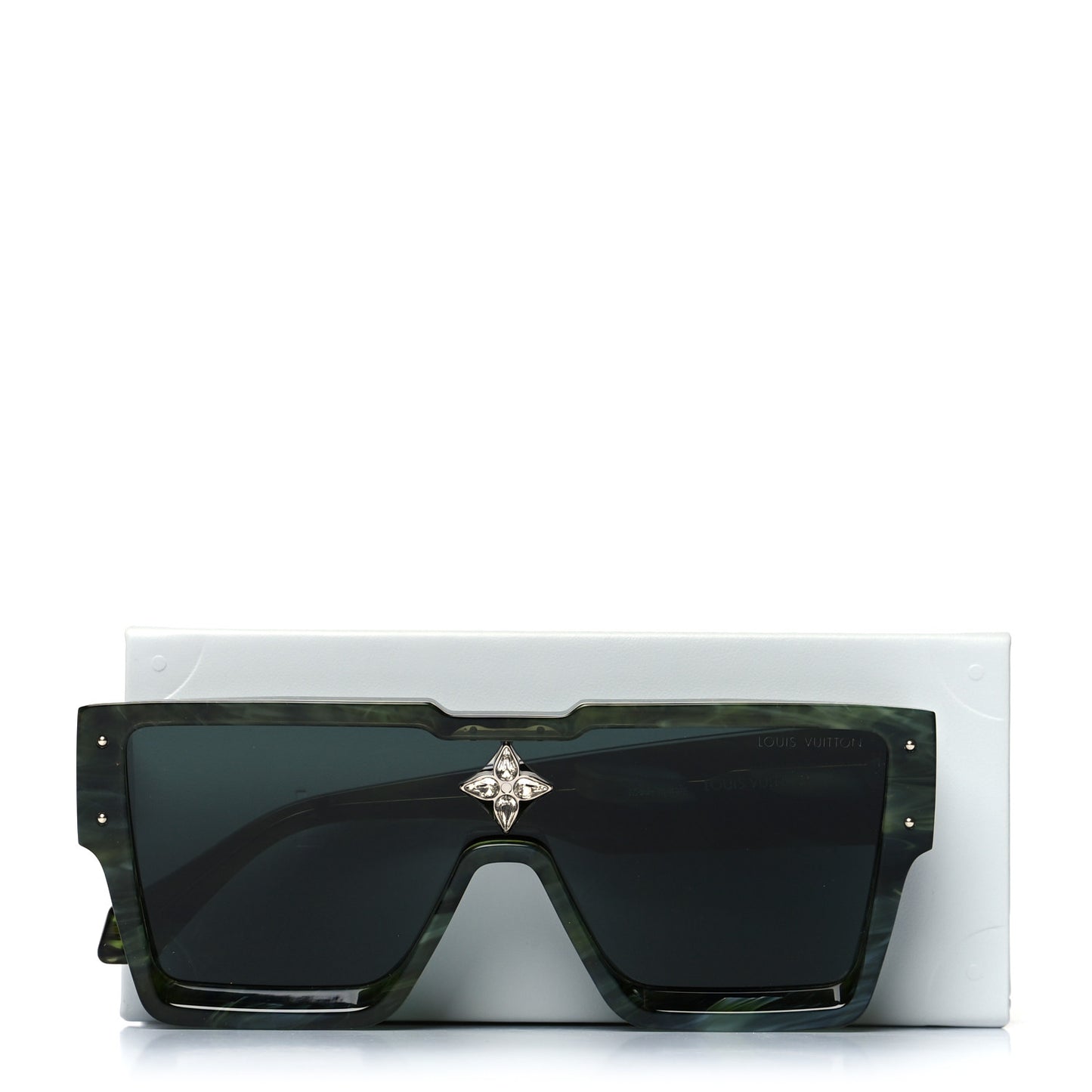 Acetate Marble Effect Swarovski Cyclone Sunglasses Z1552W Green